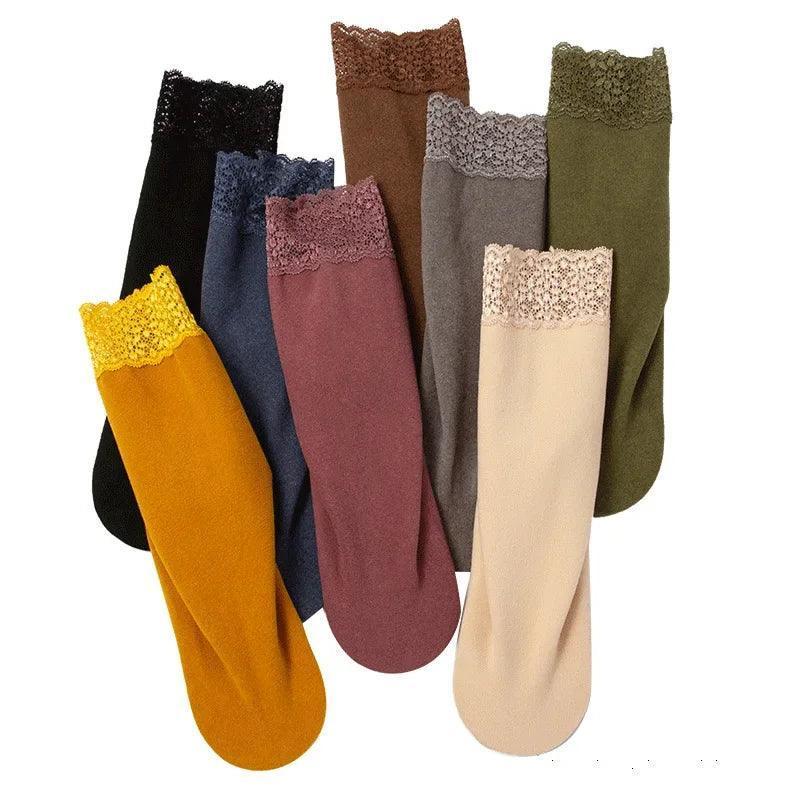 Kit com 10 Pares de Meias Copenhaguen™ / Toque Macio e Acabamento Glamouroso em Renda!