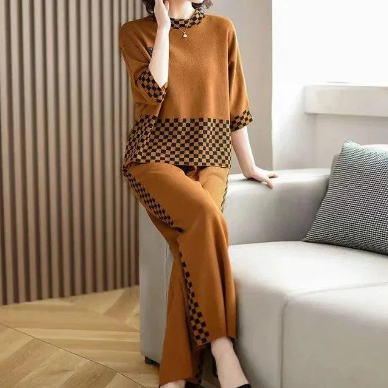 Conjunto Emília™ com Detalhes em Xadrez / Refinamento, Estilo e Conforto para a Mulher Moderna! - ModernLar