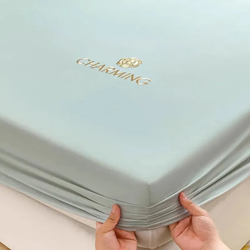 Jogo de Cama CharmeSoberano™ 600 Fios - Algodão Egípcio e Elegância Noturna! - ModernLar