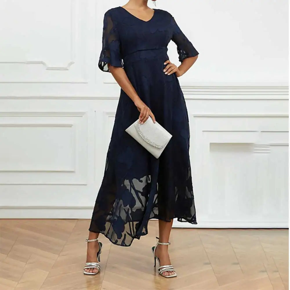 Vestido Celira™ com Design Floral Sofisticado