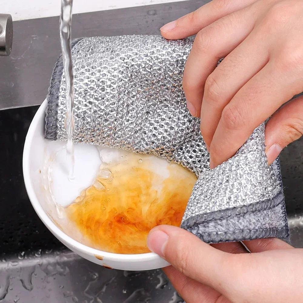 (Compre 20 e Ganhe 10) Toalhas de Aço Inoxidável CleanFiber™ / A Durabilidade e Eficácia que sua Cozinha Precisa! ( - ModernLar