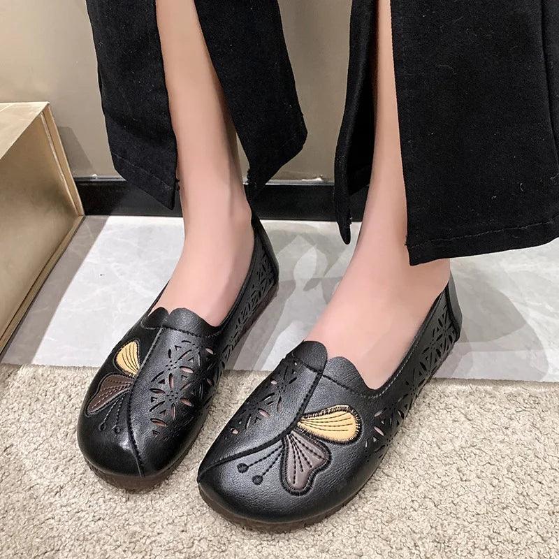 Sapatilhas Thalia™ com Estilo Vazado / Pura Elegância e Conforto Prático - ModernLar