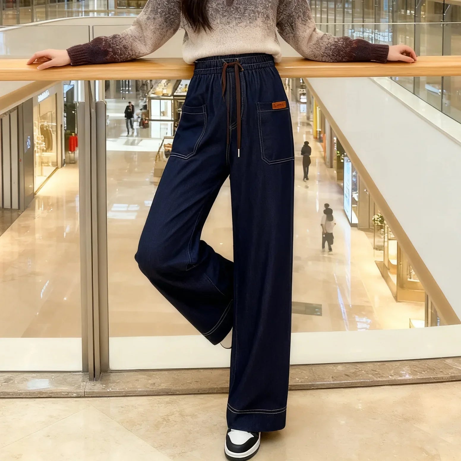 Calça Levínea™ em Jeans Leve de Caimento Solto / Conforto que Não Marca, Não Aperta e Acompanha Seus Movimentos