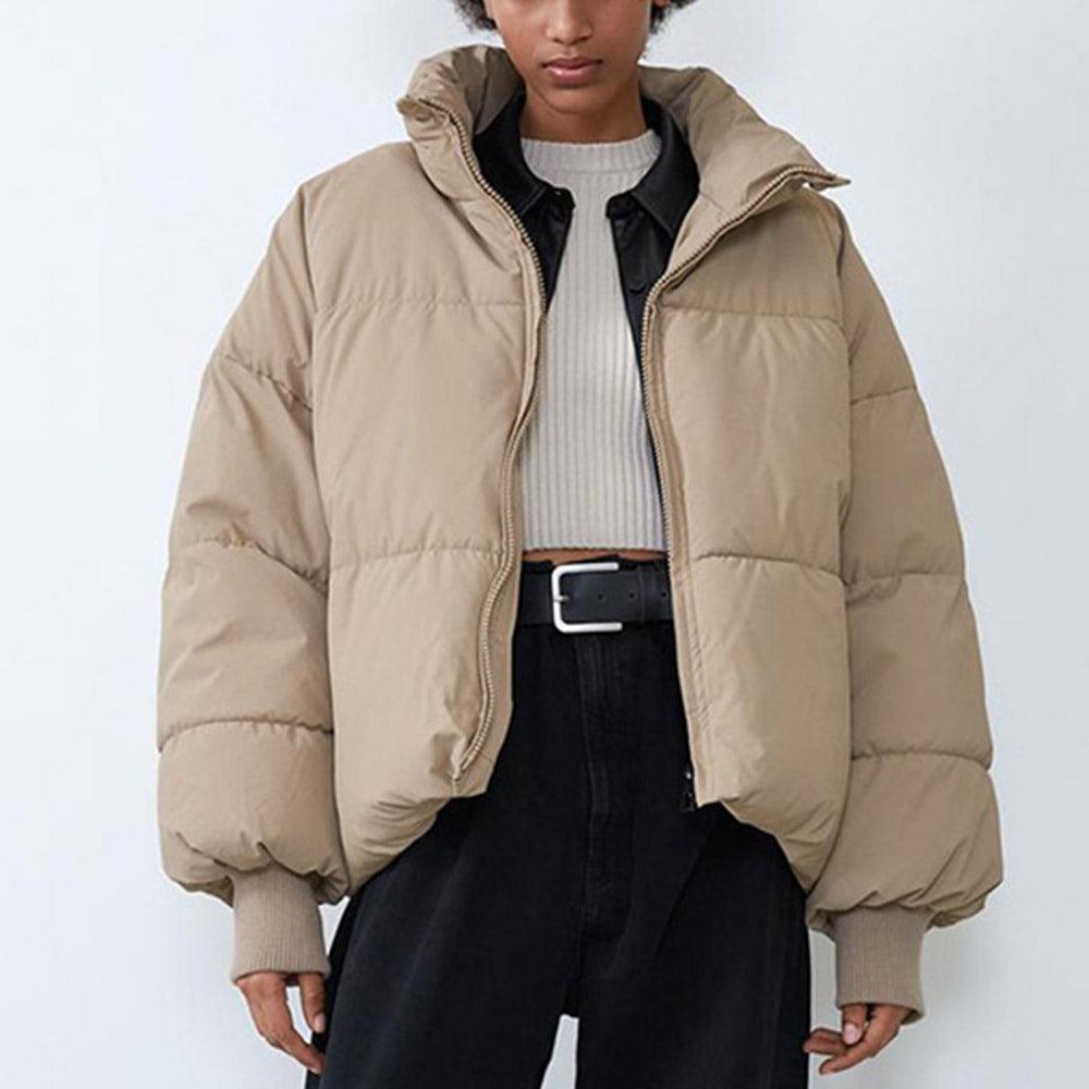 Jaqueta Puffer GoldLess™ com Gola Alta e Caimento Soltinho / A Mais Quentinha e Estilosa para você Arrasar no Inverno! - ModernLar