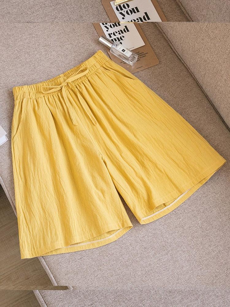 (Promoção Compre 2 e Leve 3) Shorts Veraneio Linho e Algodão: Frescor em Dobro & Estilo Casual! - ModernLar