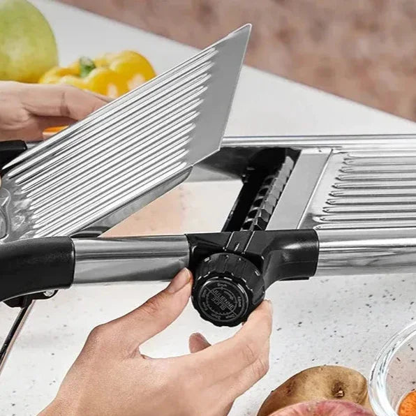 Cortador MasterSlice™ em Aço Inoxidável com Lâminas Ajustáveis / Precisão Profissional em Cada Corte!