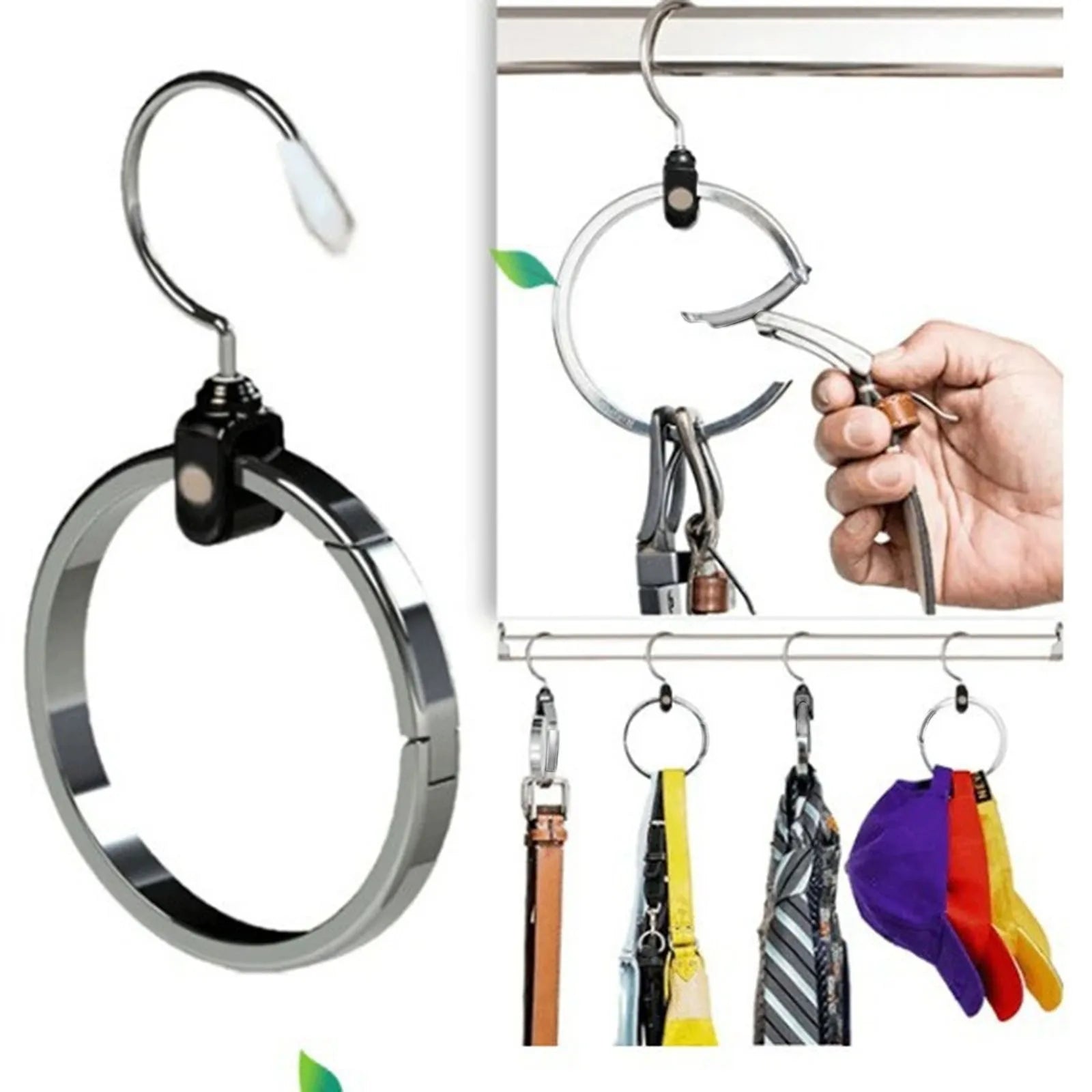 Cabide Rotativo Elegance™ em Aço Cromado / Estilo e Praticidade para seu Closet!