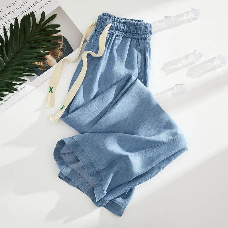 Calça Feminina em Seda Gelo - Denim Envy / O Segredo para Arrasar em Qualquer Ocasião! - ModernLar