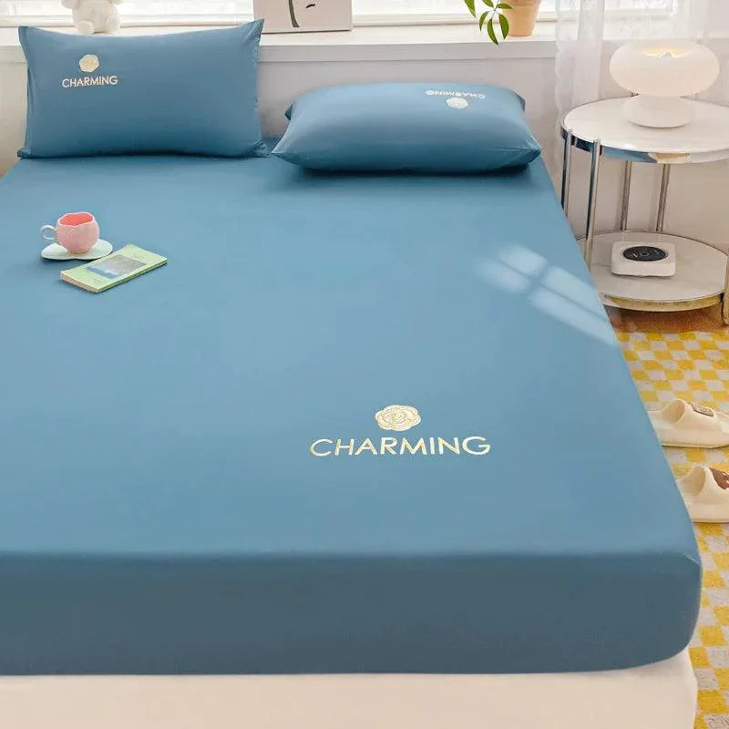 Jogo de Cama CharmeSoberano™ 600 Fios - Algodão Egípcio e Elegância Noturna! - ModernLar