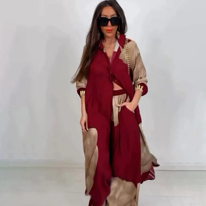 Conjunto Rafaela™ com Estampa Moderna / Liberdade e Elegância com Um Toque de Arte!