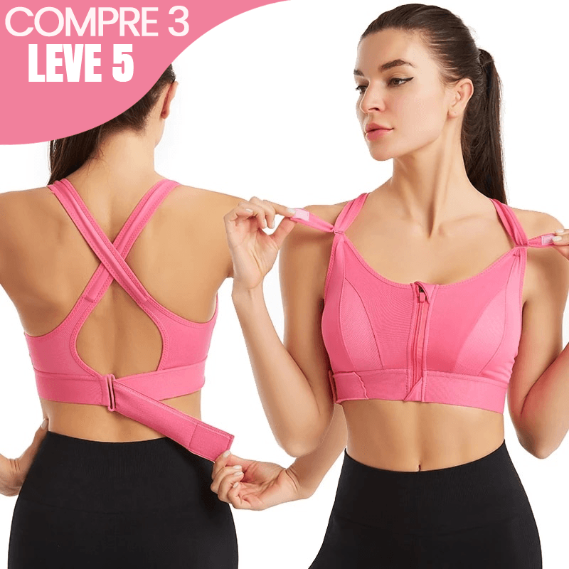 (Promoção Compre 3, Leve 5) Sutiã Esportivo AeroFlex™: Liberdade Ativa & Conforto Total! - ModernLar