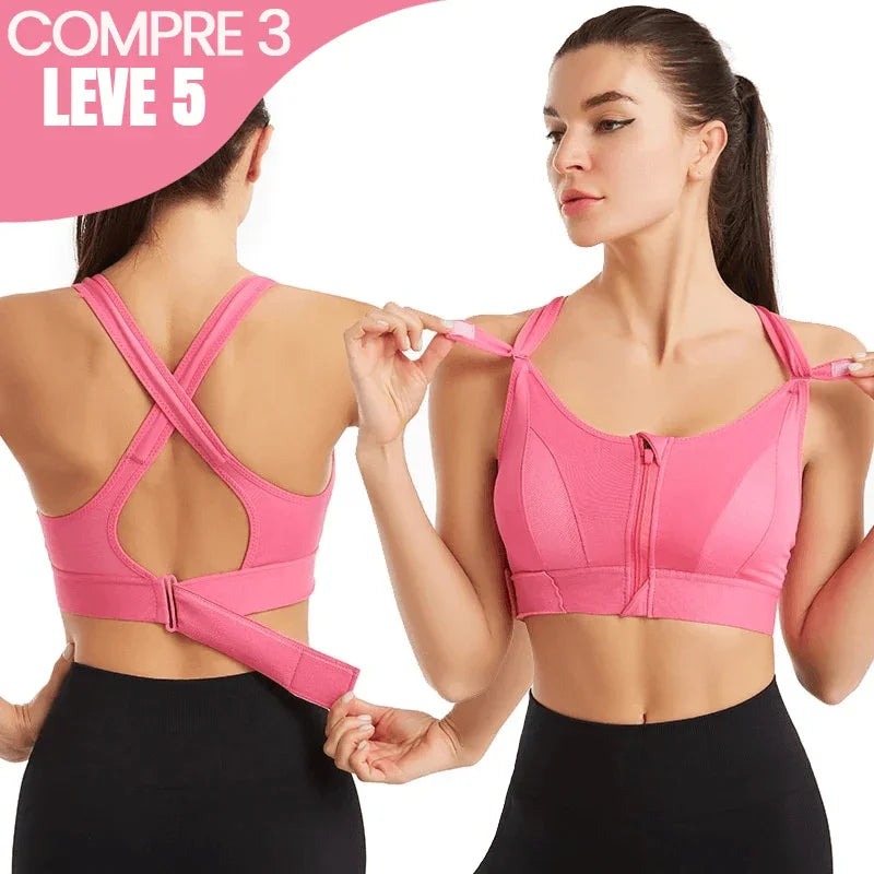 (Promoção Compre 3, Leve 5) Sutiã Esportivo AeroFlex™: Liberdade Ativa & Conforto Total! - ModernLar