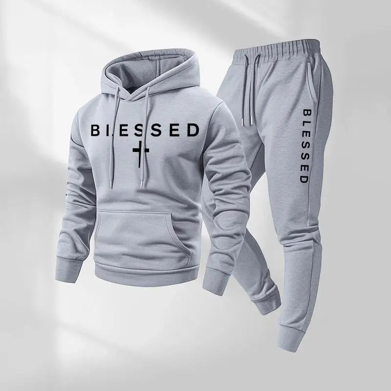 Conjunto Braven™ com Moletom de Capuz, Bolso Canguru e Calça Jogger