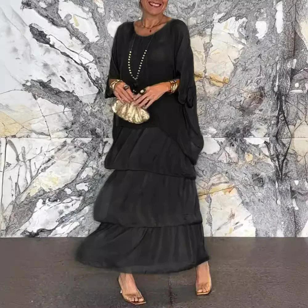 Vestido Filadélfia™ com Efeito de Camadas / A Marca da Sofisticação Descomplicada! - ModernLar