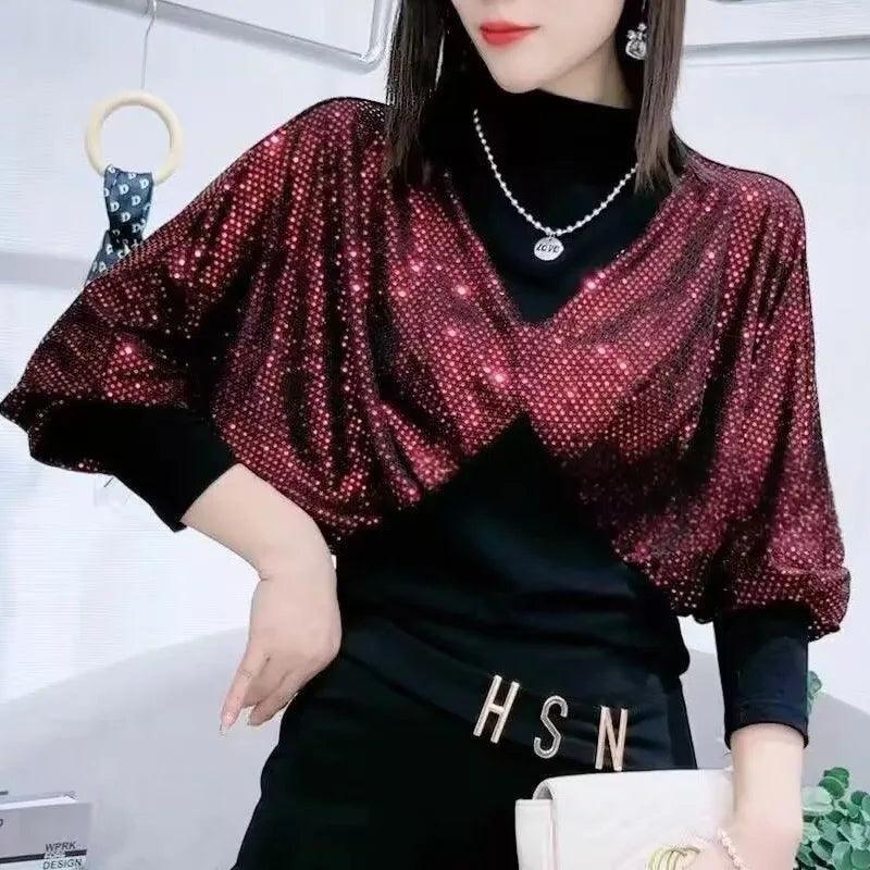 Blusinha Socialite™com Gola Alta / Elegânacia Discreta com um Toque de Luxo para o Dia a Dia! - ModernLar