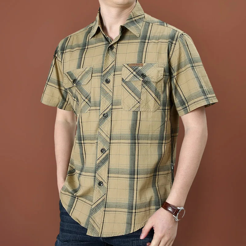 Camisa Trailmont™ Xadrez Com Bolsos Frontais e Visual Robusto