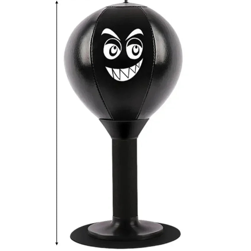 Saco de Boxe Anti-Estresse™ com Ventosa Estável e Rosto Divertido / Alívio Rápido para os Dias Mais Estressantes!