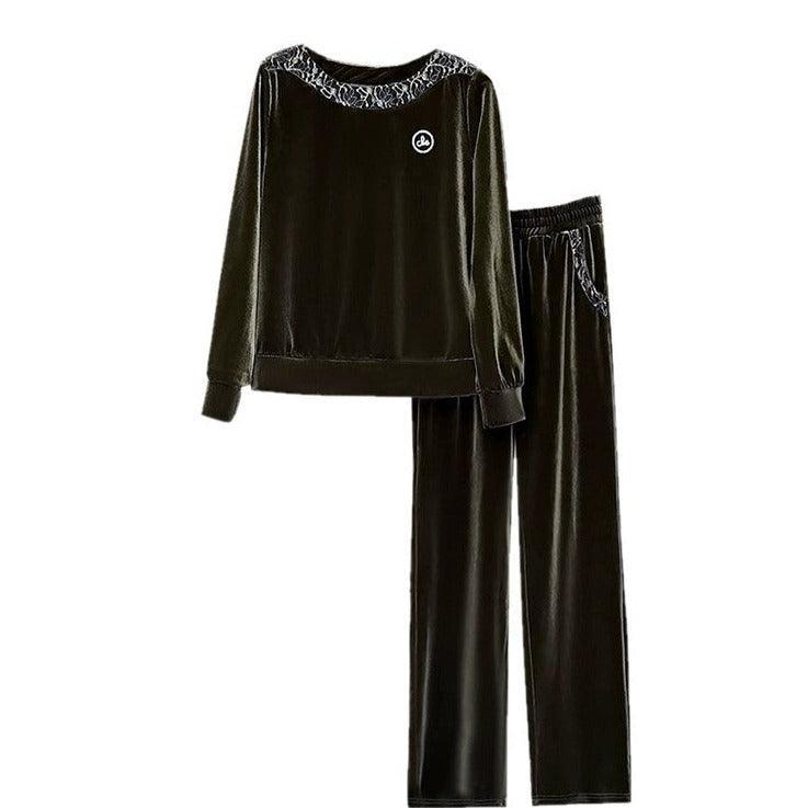 Conjunto de Blusa + Calça Lumière™ Brilho Acetinado / Conforto e Glamour para o Outono Inverno! - ModernLar