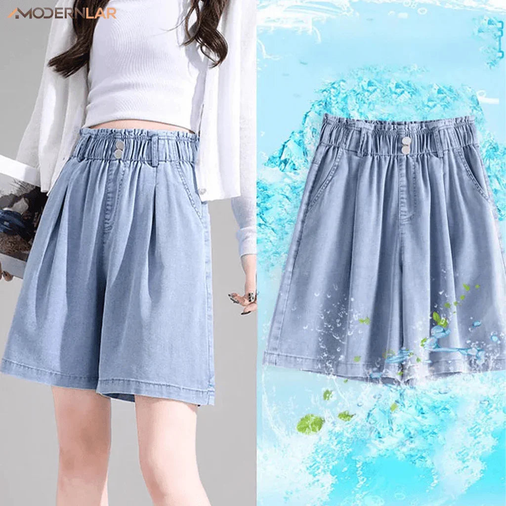 Shorts Jeans Stefan™ Super Soltinho / O Conforto e Frescor que Toda Mulher Merece! - ModernLar