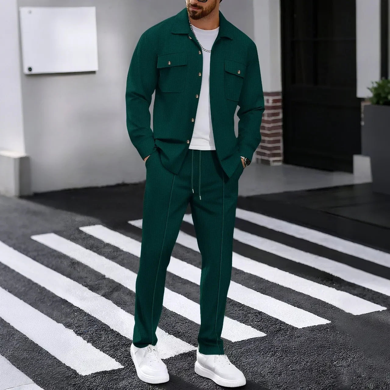 Conjunto Dominus Elite™ com Jaqueta Estruturada e Calça Slim
