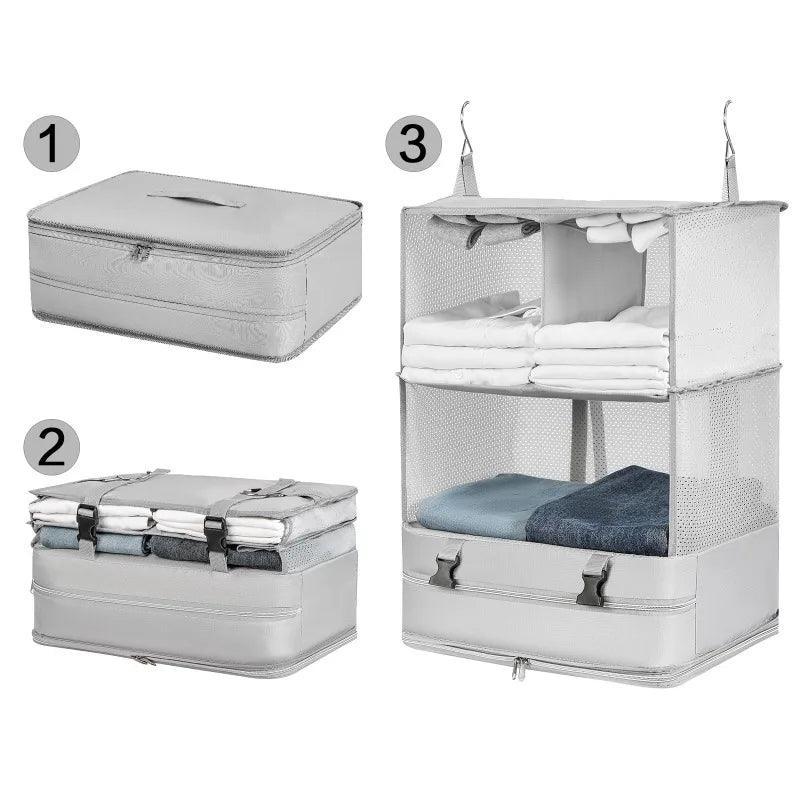 Organizadores de Mala Modern Lar™ com Suporte para Cabideiro / A Solução para Viagens Sem Estresse! - ModernLar