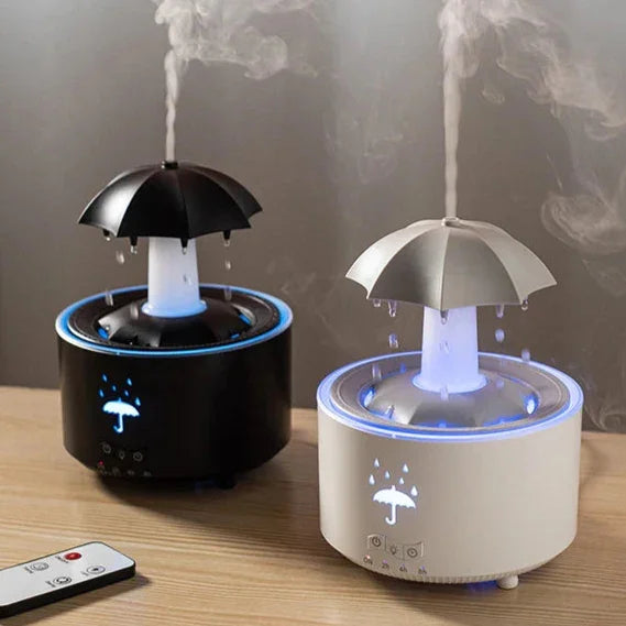 Umidificador Aromatizador Modern Lar™ / Barulho de Chuva para Relaxamento e Bem-Estar!