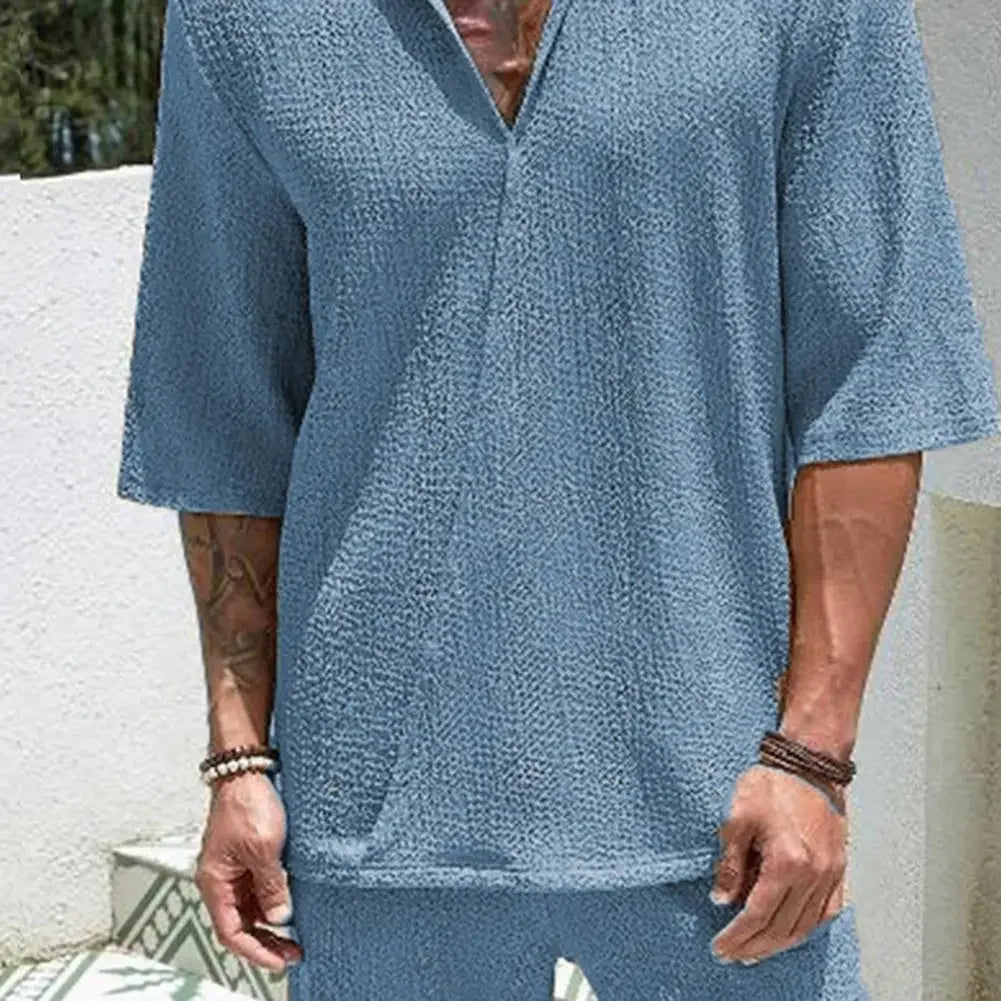 Conjunto Helsinki™ Estilo Old Money em Viscose Texturizada