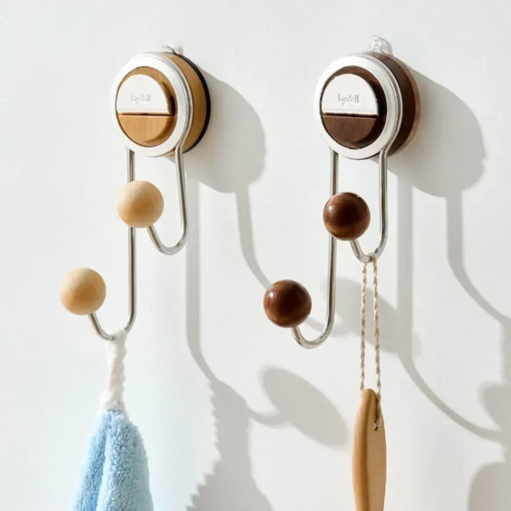 Cabideiro Suspenso com Acabamento Sofisticado em Madeira e Fixação Sem Furos / Organização Prática com Toque de Luxo para Sua Casa!