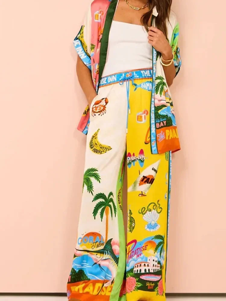 Conjunto Paraíso Tropical™ / Estilo e Leveza para Seus Dias de Verão!