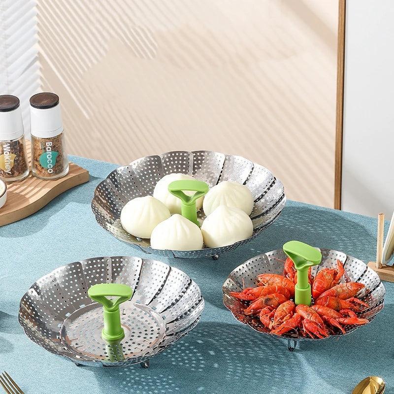 Kit de 2 Bandejas Vaporizadoras Modern Lar™ / Perfeita para Cozinhar no Vapor com Sabor e Saúde!