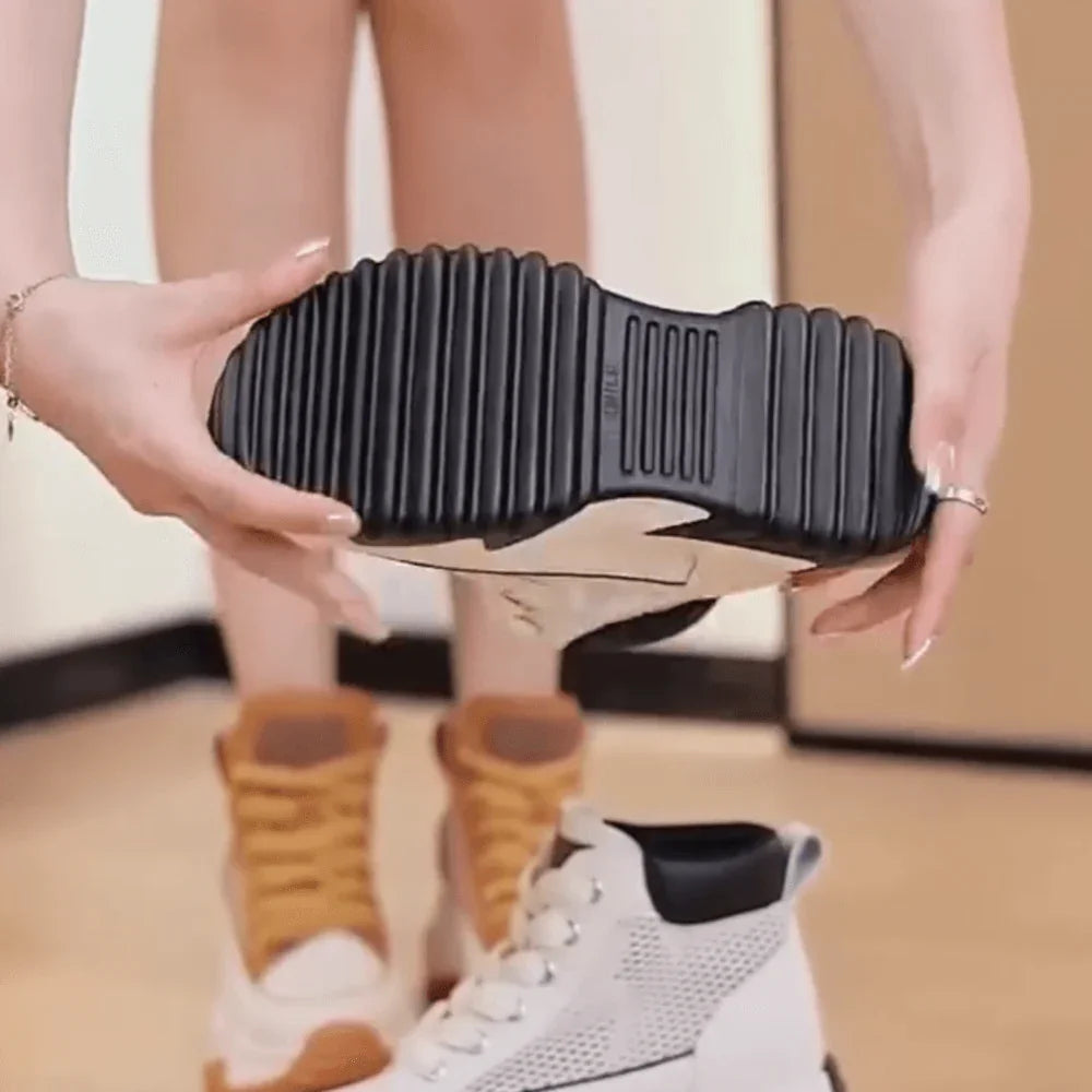 Botinhas Betinna™ Estilo AllStar com Plataforma e Solado Tratorado / Frescor e Tecnologia no Movimento do Dia a Dia! - ModernLar