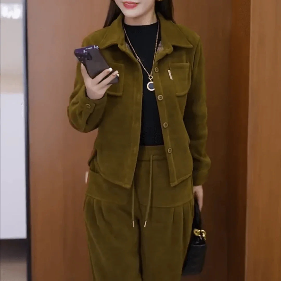 Conjunto Moscou™ Em Cotelê Super Macio / Acabamento Peluciado e Charme para o Inverno! - ModernLar