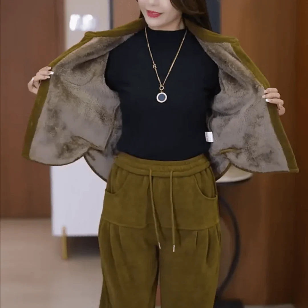 Conjunto Moscou™ Em Cotelê Super Macio / Acabamento Peluciado e Charme para o Inverno! - ModernLar