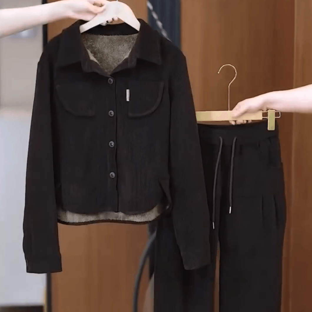Conjunto Moscou™ Em Cotelê Super Macio / Acabamento Peluciado e Charme para o Inverno! - ModernLar
