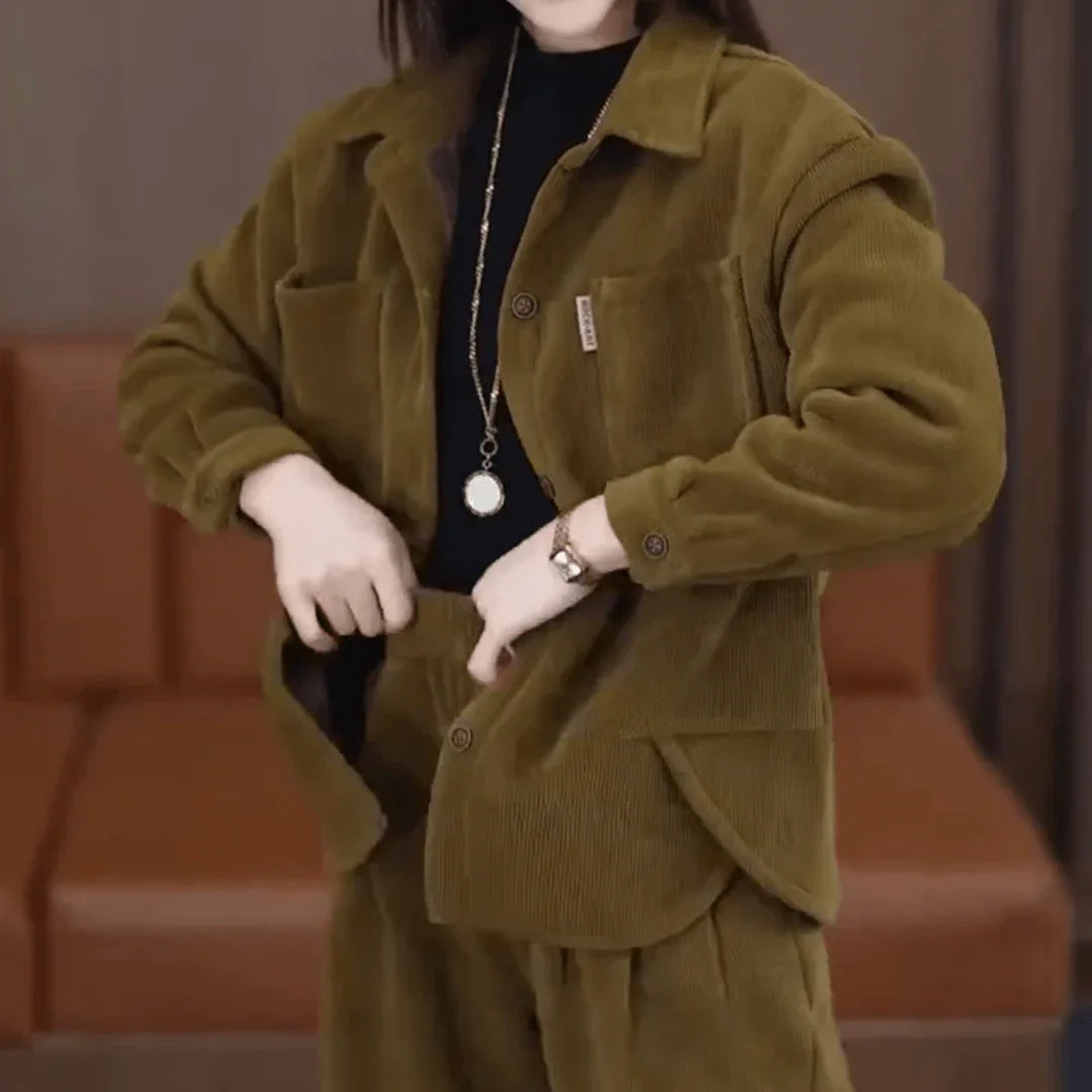 Conjunto Moscou™ Em Cotelê Super Macio / Acabamento Peluciado e Charme para o Inverno! - ModernLar