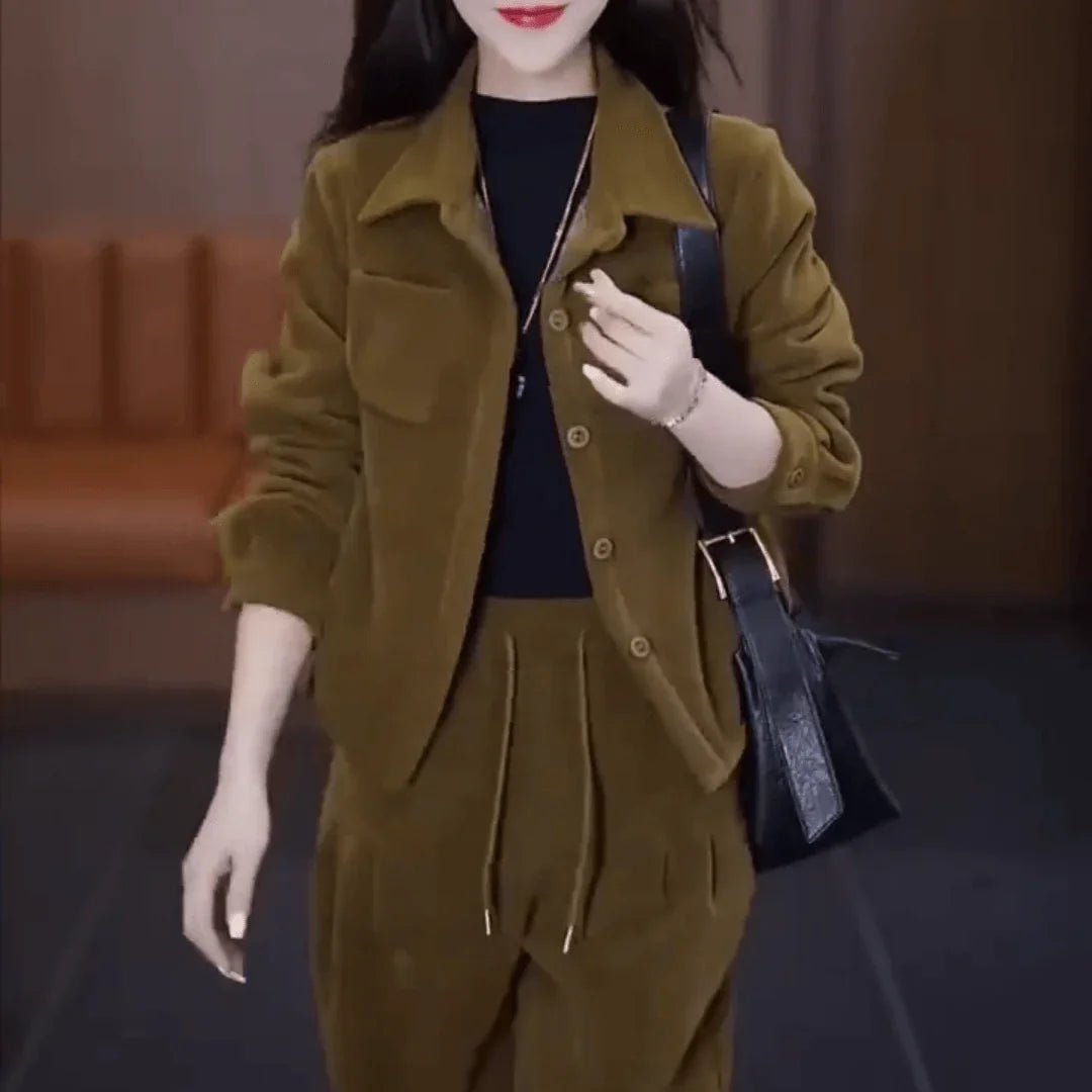 Conjunto Moscou™ Em Cotelê Super Macio / Acabamento Peluciado e Charme para o Inverno! - ModernLar