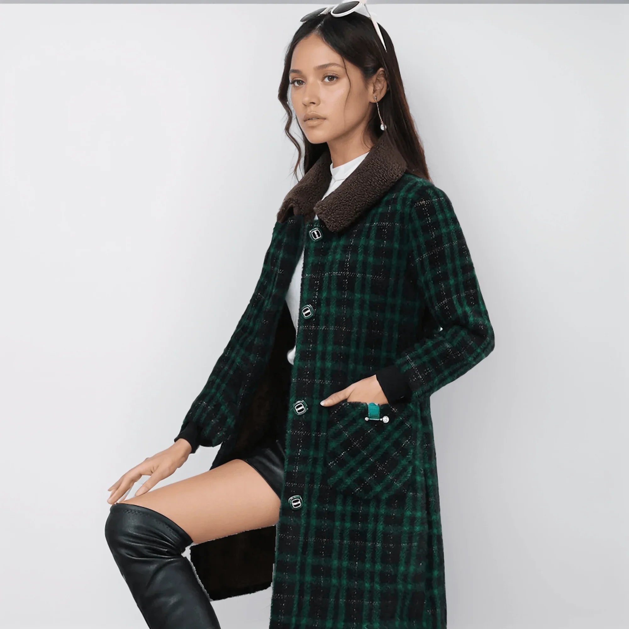 Casaco Xadrez Boston™ com Forro de Ultra Macio / Sinta o Abraço do Inverno com Elegância e Conforto - ModernLar