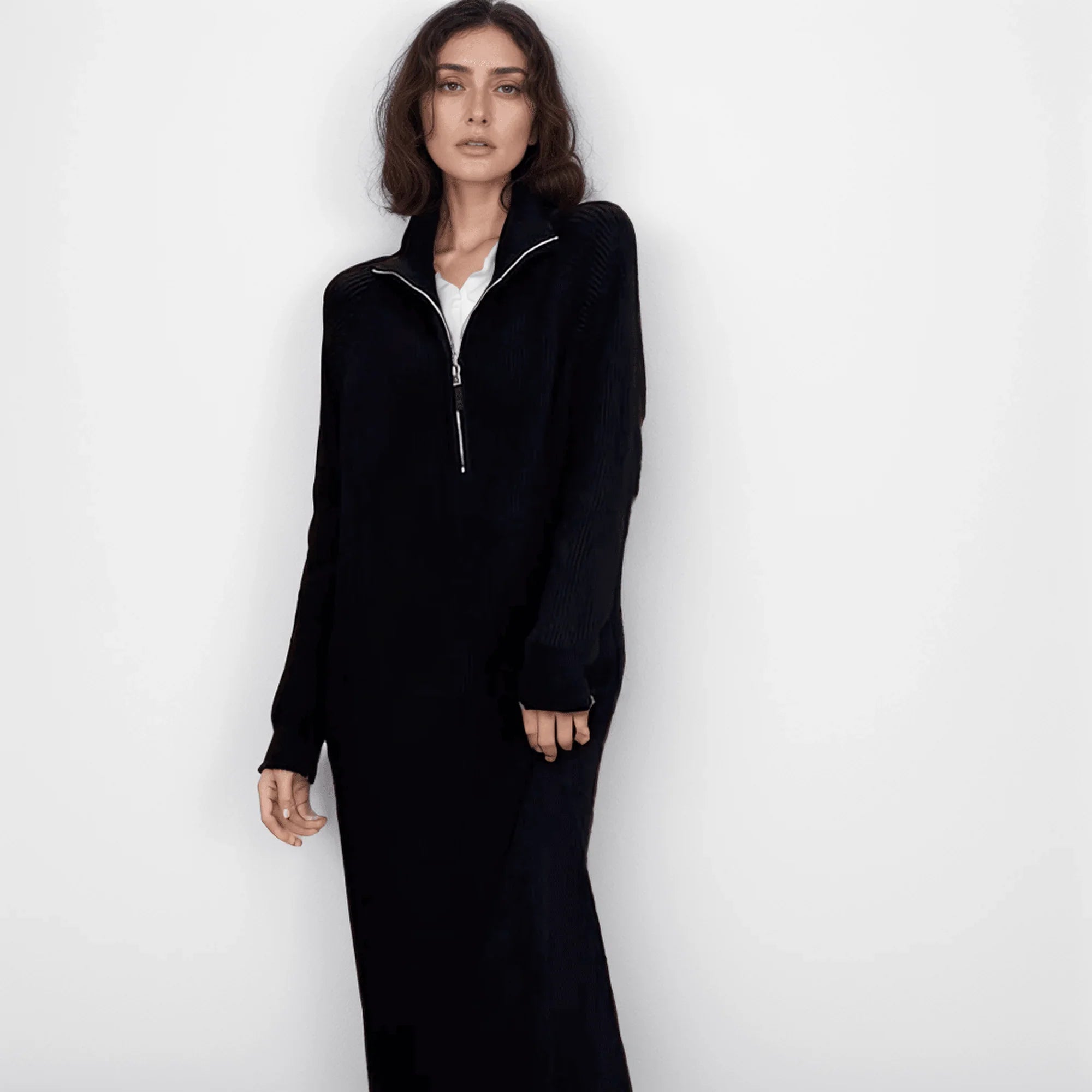 Vestido BellaMadame™ em Tricot Canelado / Conforto e Elegância para Todas as Ocasiões! - ModernLar