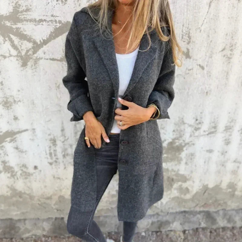 Casaco London Flow™ em Bouclé Encorpado com Gola Elegante / Um Clássico da Estética Urbana e Refinada!