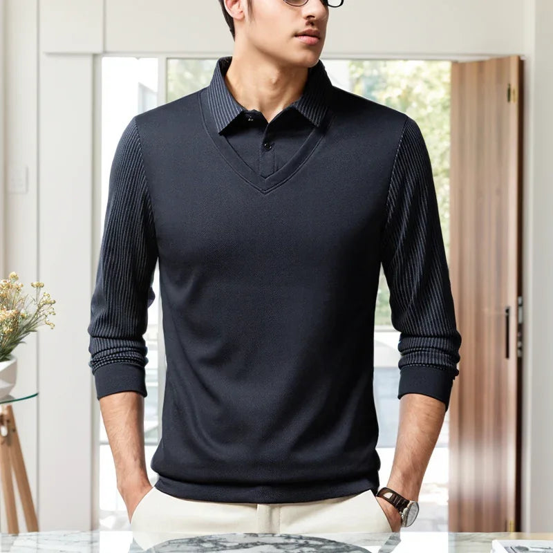 Camisa Preston™ com Colete Sobreposto e Estilo Executivo Casual / Para Homens que Vestem Personalidade com Sofisticação!