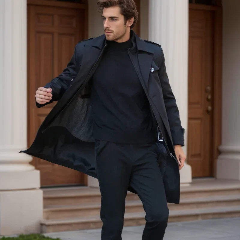 Casaco Empire™ com Acabamento Nobre e Forro Interno / Para Homens que Exalam Poder em Cada Passo!
