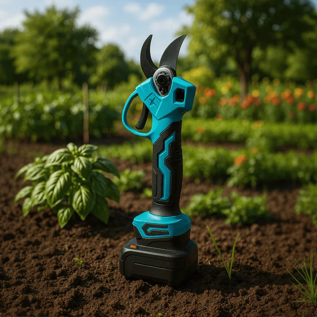 Tesoura de Poda Modern Lar™ com Lâmina SK5 e Motor Elétrico / Design Ergonômico para Cortes Limpos e Rápidos no Seu Jardim!