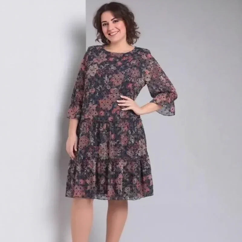 Vestido Luana Poème™ em Chiffon Premium com Mangas Bufantes / Um Clássico Boho para Corações Livres!