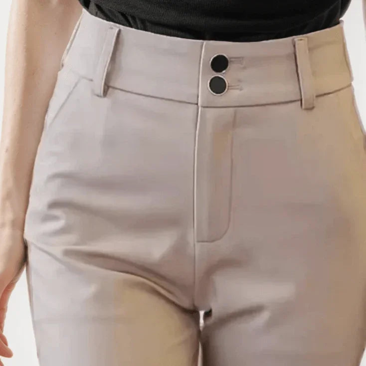 Calças Signature Tailor™ com Estilo Alfaiataria / Elegância Clássica e Cintura Alta - ModernLar