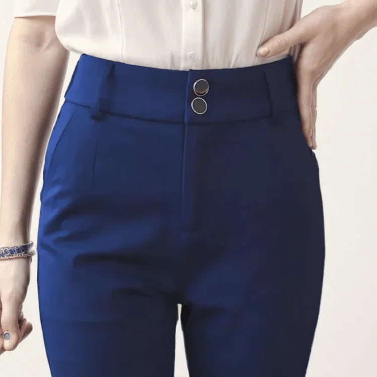 Calças Signature Tailor™ com Estilo Alfaiataria / Elegância Clássica e Cintura Alta - ModernLar