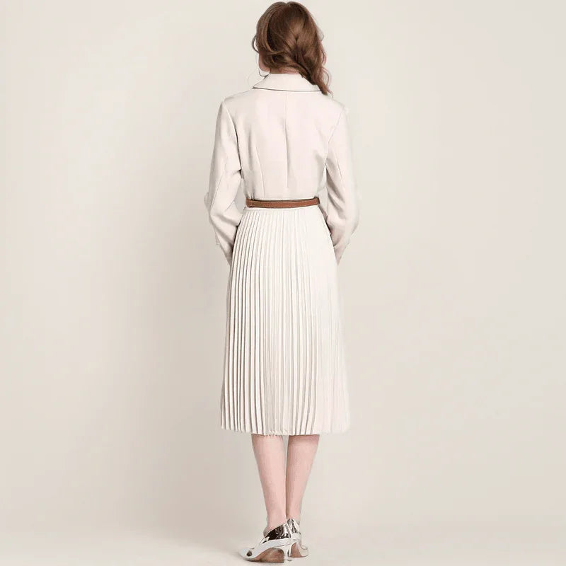 Vestido Estilo Blazer Garibaldi™ Corte plissado / Vestindo a Nobreza Moderna! - ModernLar