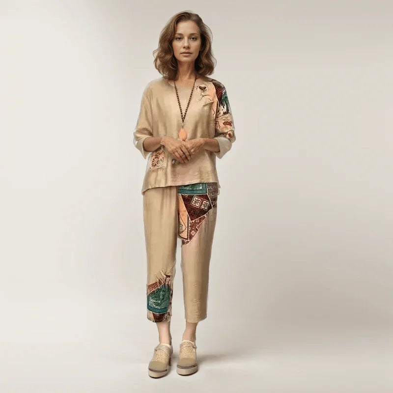 Conjunto Serenata™ em Linho de Algodāo - Elegância Atemporal e Conforto Puro - ModernLar