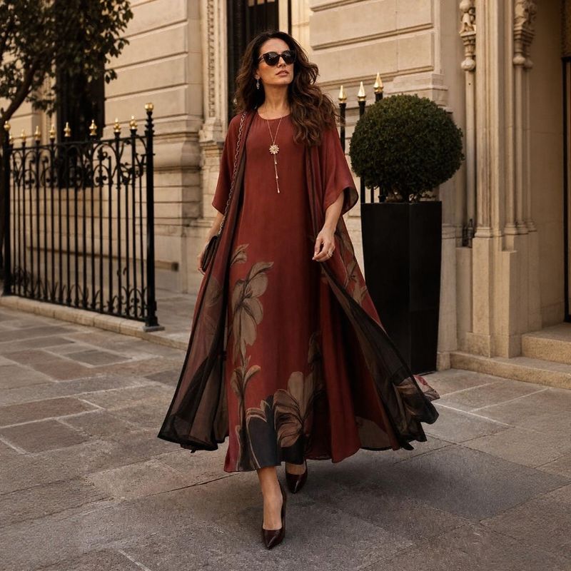 Conjunto de Vestido e Sobretudo Florenza™ / Elegância Descomplicada e Versátil para Todas as Estações!