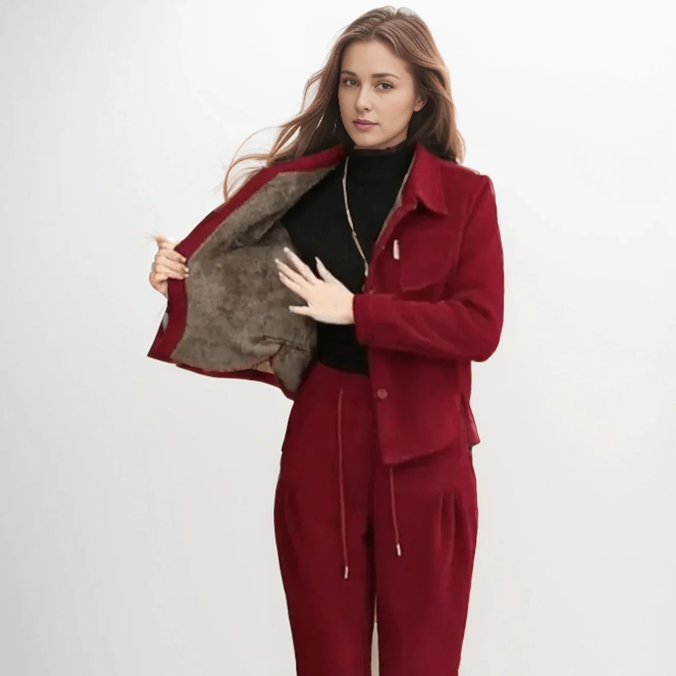 Conjunto Moscou™ Em Cotelê Super Macio / Acabamento Peluciado e Charme para o Inverno! - ModernLar