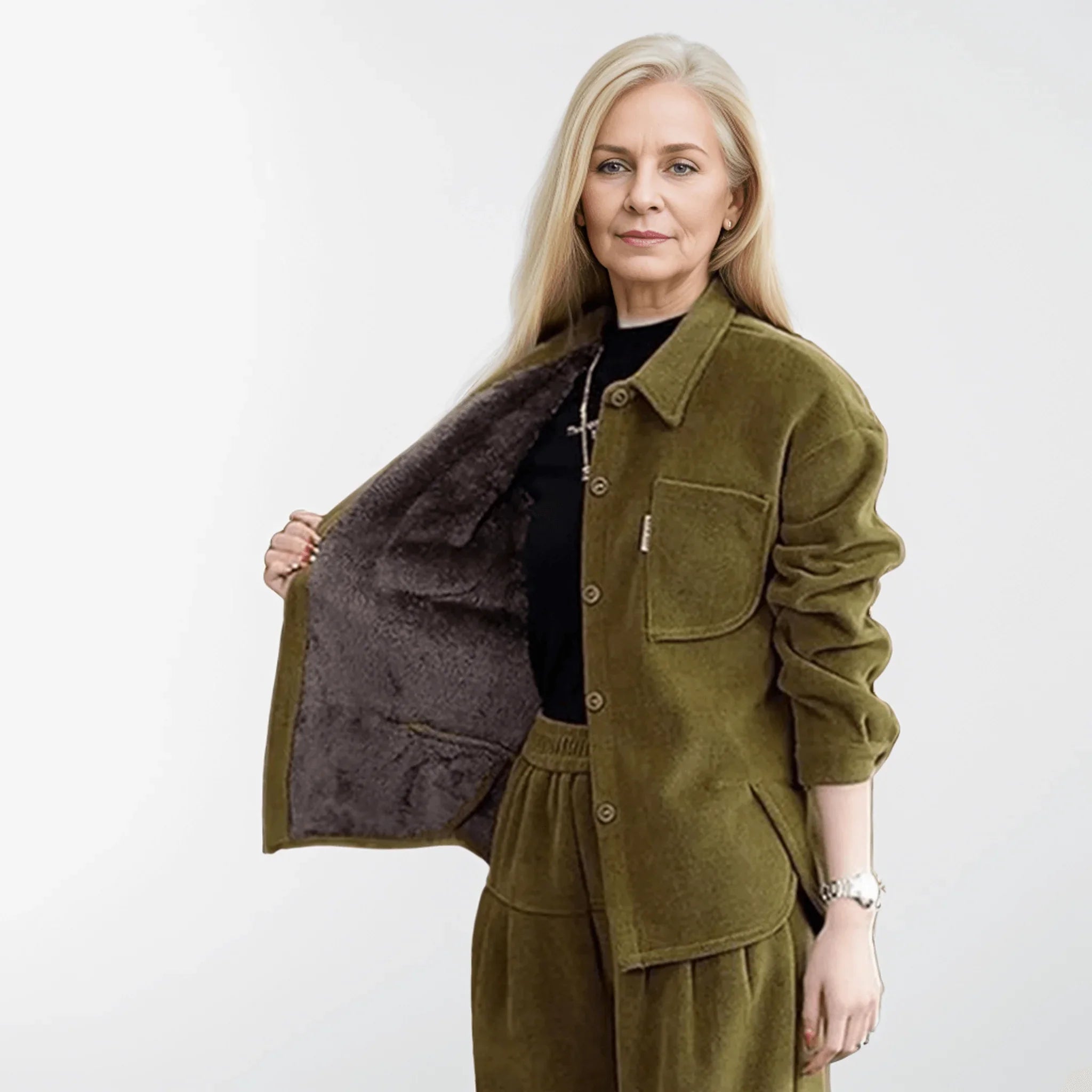 Conjunto Moscou™ Em Cotelê Super Macio / Acabamento Peluciado e Charme para o Inverno! - ModernLar